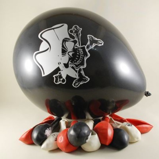 Korsan Temalı Renkli 12 li Balon Seti