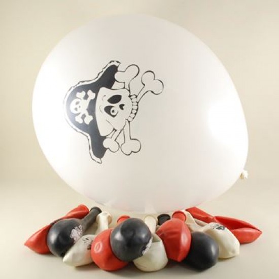 Korsan Temalı Renkli 12 li Balon Seti