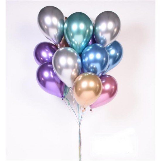 Krom Balon Karışık Renkli 12 İnç 50 li Paket