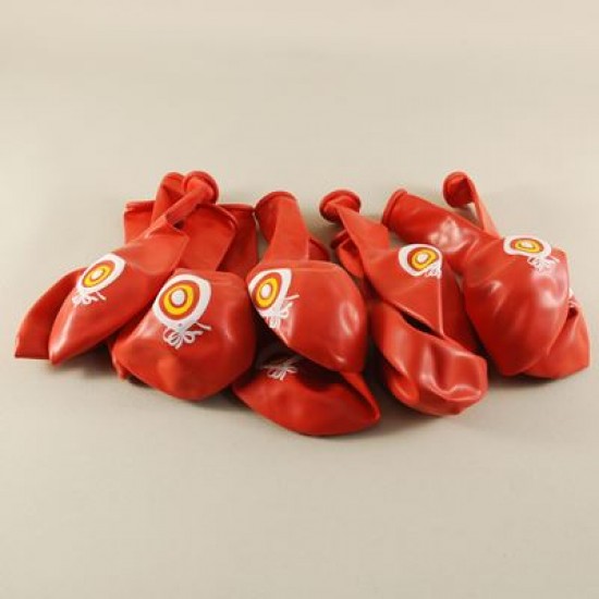 Nazar Boncuğu Resimli Kırmızı 12 li Balon Seti