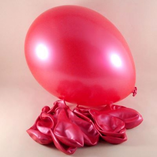 Pembe Renkli Metalik 12 li Balon Seti