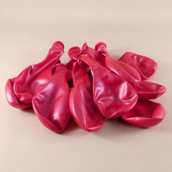 Pembe Renkli Metalik 12 li Balon Seti