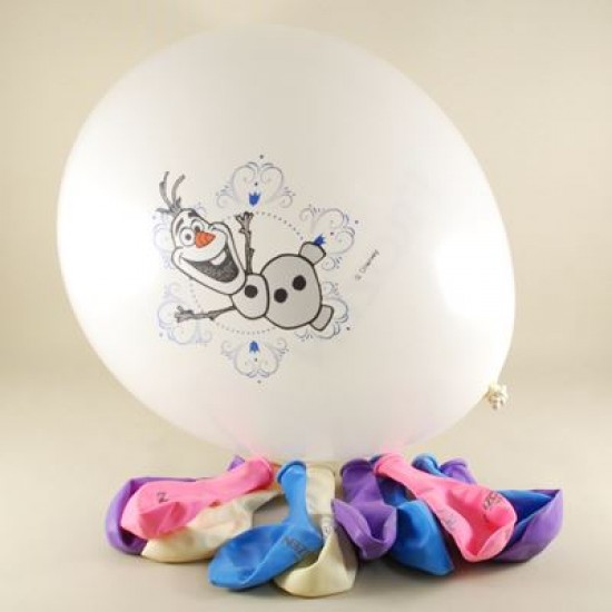 Prenses Elsa Frozen Resimli Renkli 12 li Balon Seti