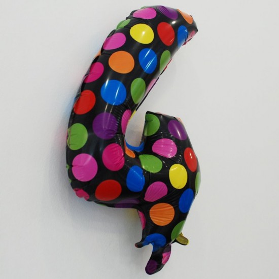 Rakam Balon Rengarenk Puantiyeli Folyo Balon 35 cm