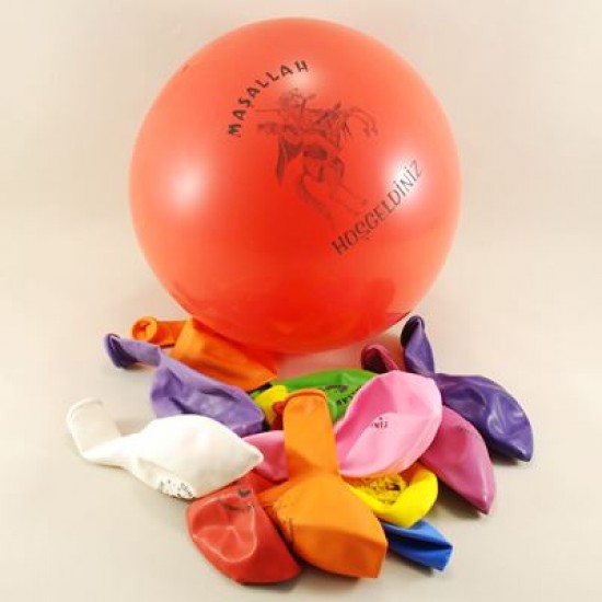 Sünnetime Hoş Geldiniz Renkli 12 li Balon Seti