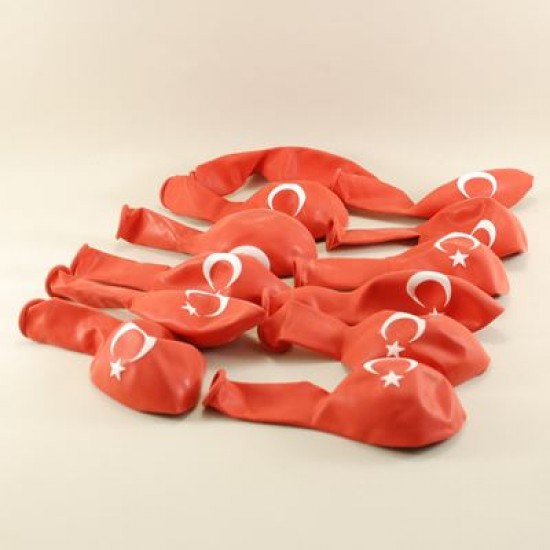 Türk Bayrağı 12 li Balon Seti