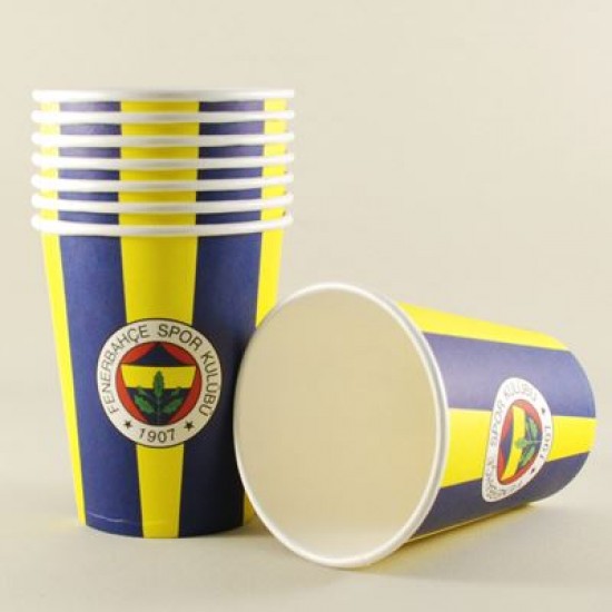 Fenerbahçe Logolu Sarı Lacivert Lisanslı Parti Bardağı