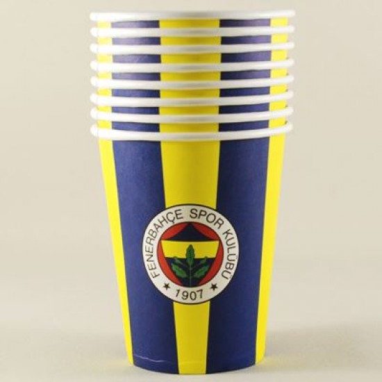 Fenerbahçe Logolu Sarı Lacivert Lisanslı Parti Bardağı