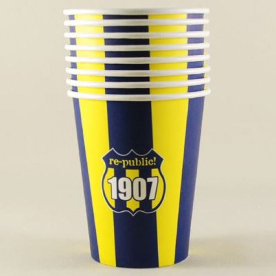 Fenerbahçe Logolu Sarı Lacivert Lisanslı Parti Bardağı
