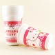 Hello Kitty Temalı Pembe Orjinal Lisanslı Plastik Bardak 8 Adet