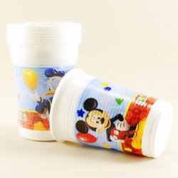 Mickey Mouse Temalı Orjinal Lisanslı Plastik Bardak 8 Adet