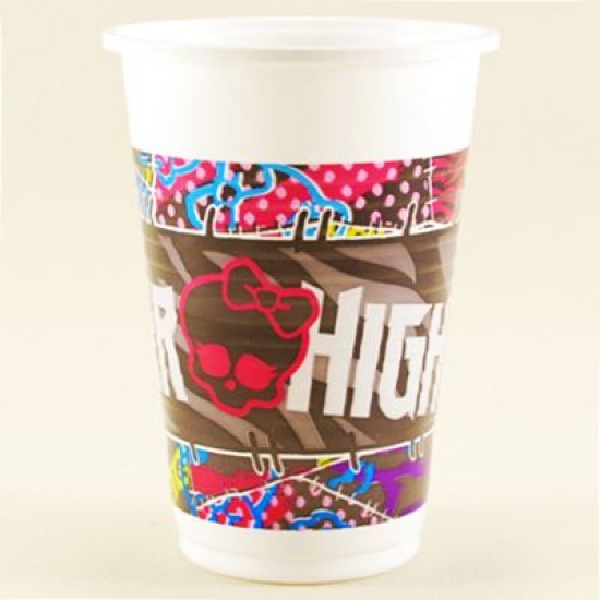 Monster High Orjinal Lisanslı Plastik Bardak 8 Adet