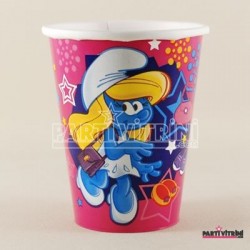 Şirinler Temalı Pembe Şirinler Orjinal Lisanslı Kağıt Bardak