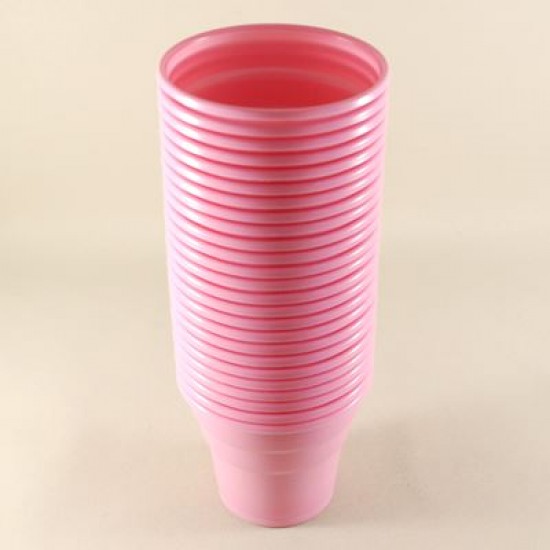 Pembe Renkli Plastik Bardaklar 25 Adet