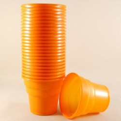 Turuncu Renkli Plastik Bardaklar 25 Adet