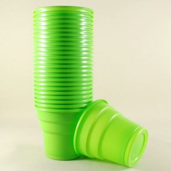 Yeşil Renkli Plastik Bardaklar 25 Adet
