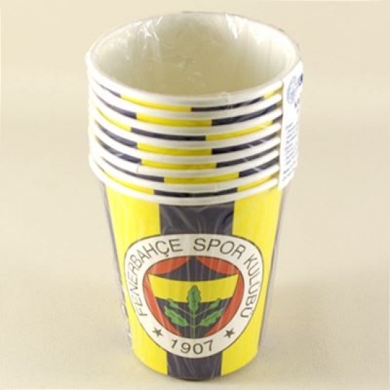 Fenerbahçe Temalı Sarı Lacivert Lisanslı Parti Bardağı 8 Adet