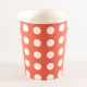 Kırmızı Puantiyeli Kağıt Parti Bardakları