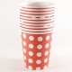 Kırmızı Puantiyeli Kağıt Parti Bardakları