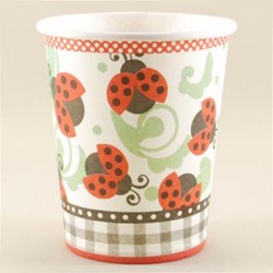 Uğur Böceği Resimli Kağıt Bardaklar 8 Adet