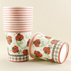 Uğur Böceği Resimli Kağıt Bardaklar 8 Adet