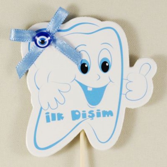 İlk Dişim Mavi Bebek Şekeri Çubuğu 12 Adet