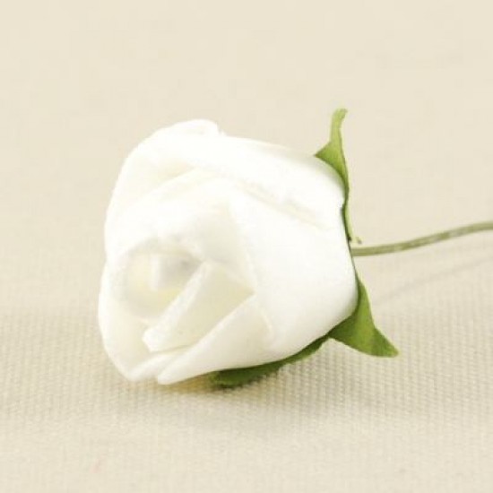 Beyaz Gül Lateks 1.5 Cm Mini Boy 10 Adet