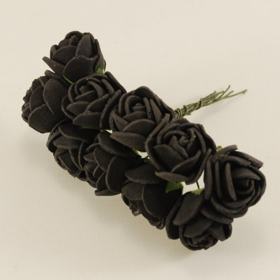 Siyah Gül Lateks 1.5 Cm Mini Boy 10 Adet