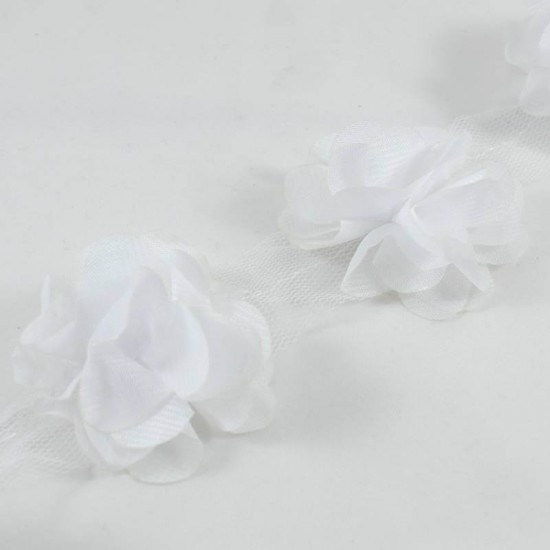 Lazer Kesim Çiçek Kumaş 120 Çiçekli