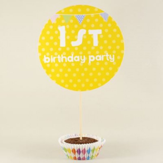 1. Yaş Renkli Dev Kek Ve Pasta Kürdan Seti