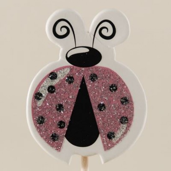 Pembe Uğur Böceği Figürlü Kürdan Seti 10 Adet