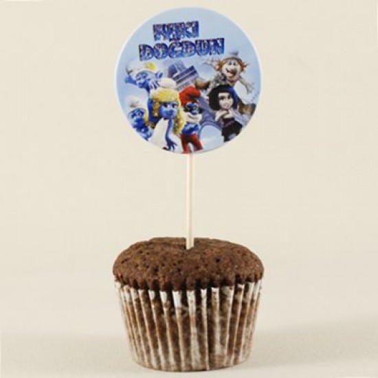 Şirinler Figürlü İyiki Doğdun Kürdan Seti 10 Adet