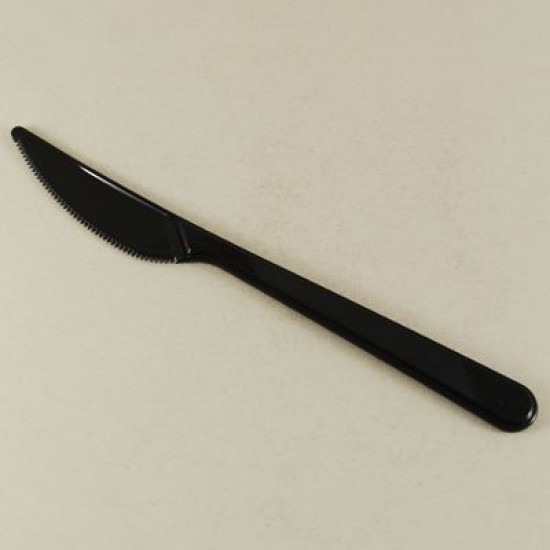 Siyah Plastik Parti Bıçağı 25 Adet