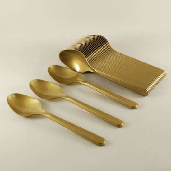Altın Renk (Gold) Plastik Parti Kaşığı 25 Adet