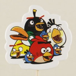 Angry Birds Figürlü Simli Kürdan Seti 10 Adet