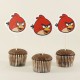 Angry Birds Kırmızı Kuş Figürlü Simli Kürdan Seti 10 Adet