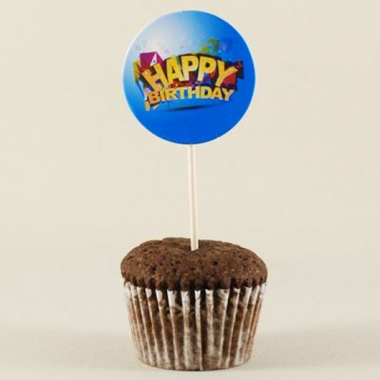 Happy Birthday Mavi Simli Kürdan Seti 10 Adet