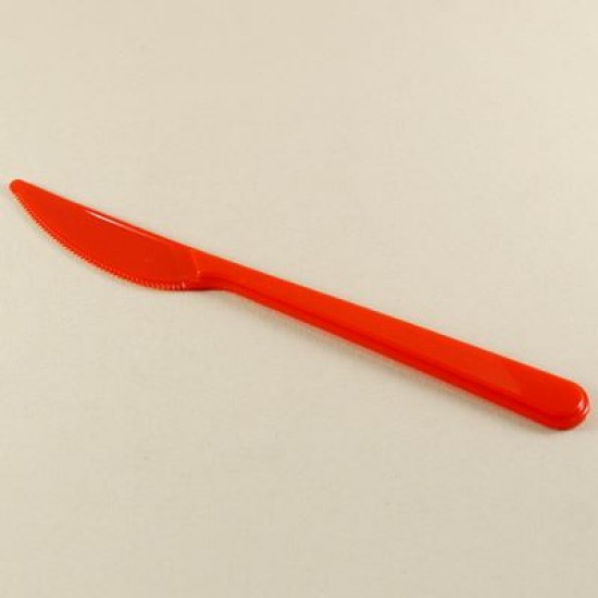 Kırmızı Plastik Parti Bıçağı 25 Adet