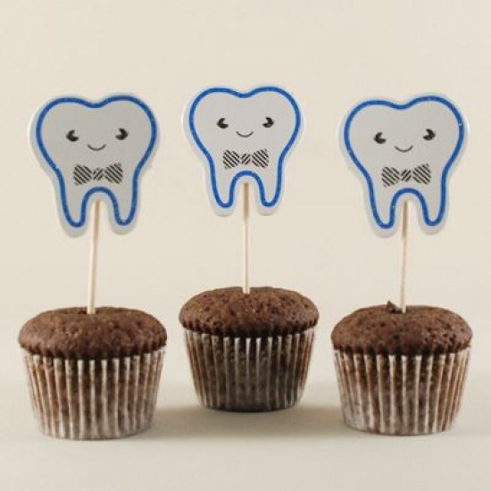 Mavi Diş Figürlü Kürdan Seti 10 Adet