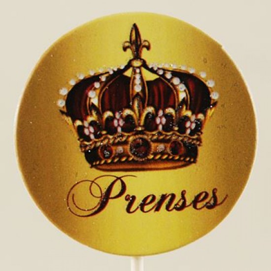Prenses Altın Renkli Taç Figürlü Kürdan Seti 10 Adet
