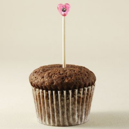 Rengarenk Ortası Parlak Kalp Kürdan Seti 10 Adet