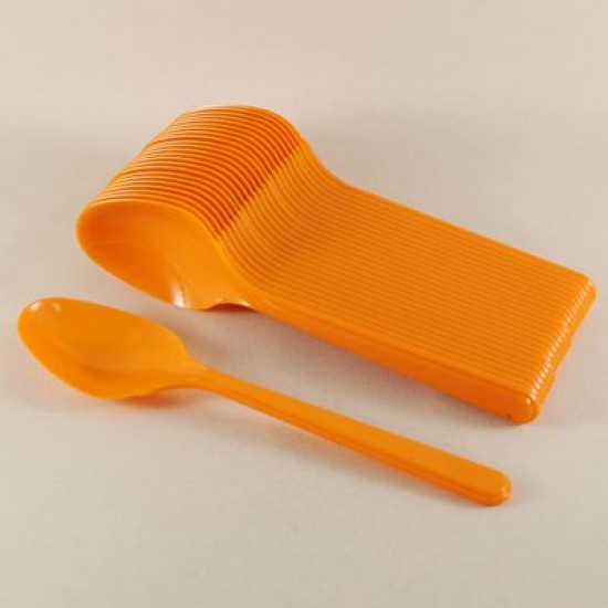 Turuncu Plastik Parti Kaşığı 25 Adet