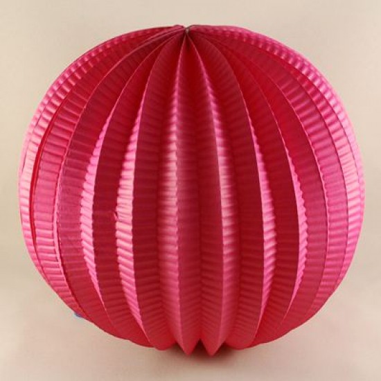 Fuşya Renkli Yuvarlak Kağıt Parti Feneri