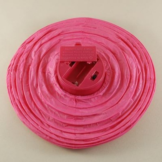 Led Işıklı Ve Pilli Pembe Japon Feneri