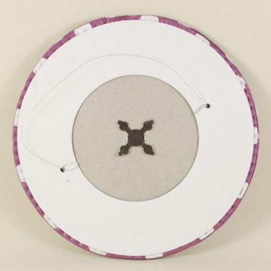 Mor Beyaz Puantiyeli Uzun Akordeon Kağıt Parti Feneri