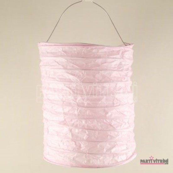 Pembe Mum Işıklandırmalı Akerdeon Kağıt Parti Feneri