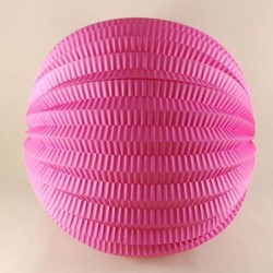 Pembe Renkli Yuvarlak Kağıt Parti Feneri