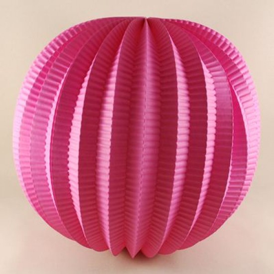 Pembe Renkli Yuvarlak Kağıt Parti Feneri