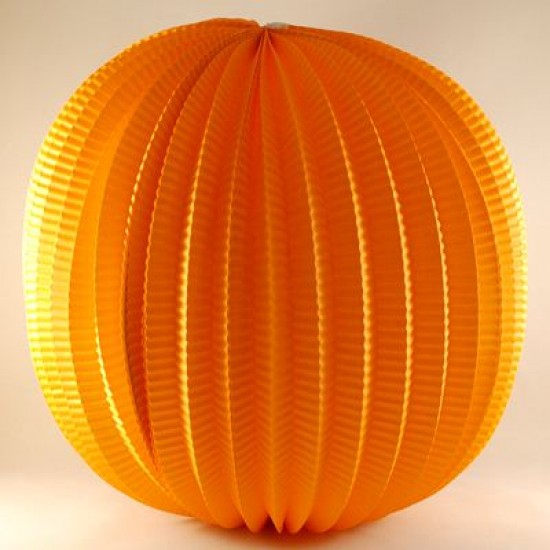 Turuncu Renkli Yuvarlak Büyük Kağıt Parti Feneri 30 cm