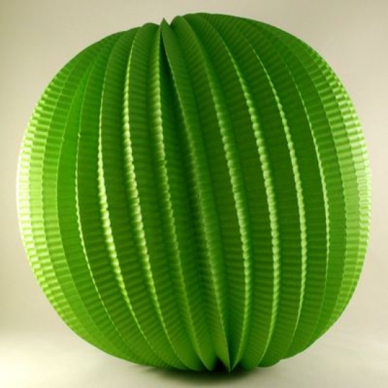 Yeşil Renkli Yuvarlak Büyük Kağıt Parti Feneri 30 cm